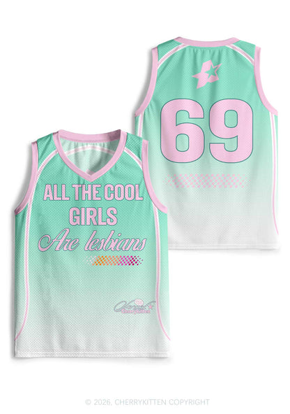 Cool Girls Are Lesbians Pride Y2K Sport Jersey Tank Cherrykitten