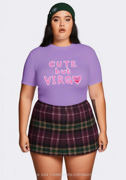 Curvy Custom Zodiac Cute But  Y2K Baby Tee Cherrykitten