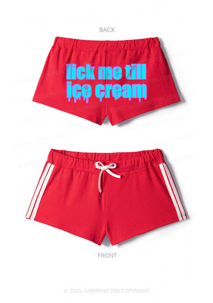 Lick Me Till Ice Cream Y2K Drawstring Mini Shorts Cherrykitten