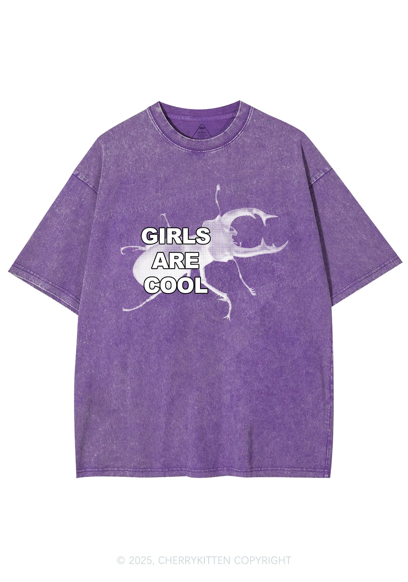 Beetle Girls Are Cool Y2K Shirts Washed Tee Cherrykitten