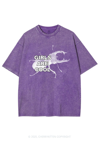 Beetle Girls Are Cool Y2K Shirts Washed Tee Cherrykitten