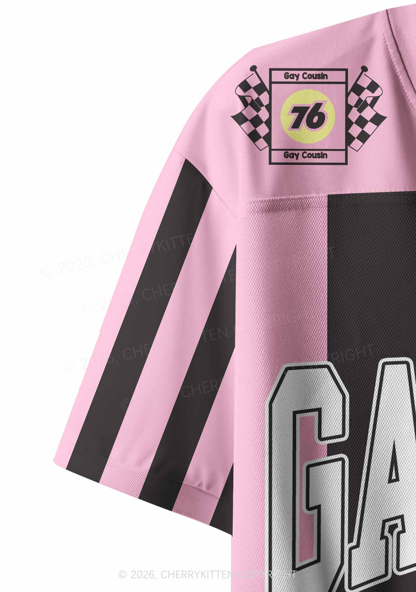 Gay Cousin Pride Y2K Crop Sport Jersey Shirts Cherrykitten
