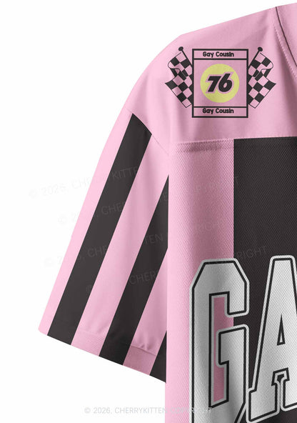 Gay Cousin Pride Y2K Crop Sport Jersey Shirts Cherrykitten