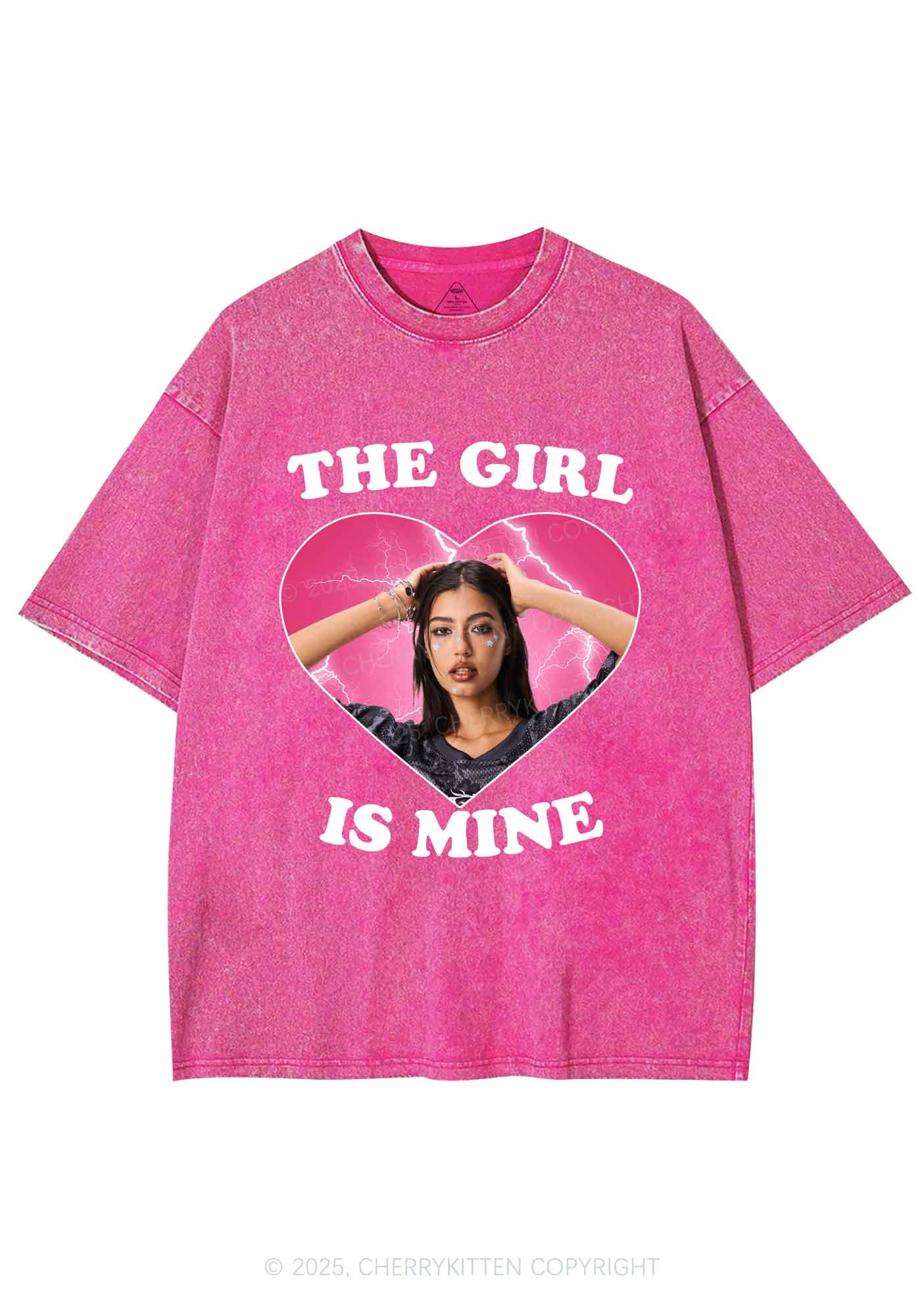 Custom The Boy Is Mine Y2K Shirts Washed Tee Cherrykitten