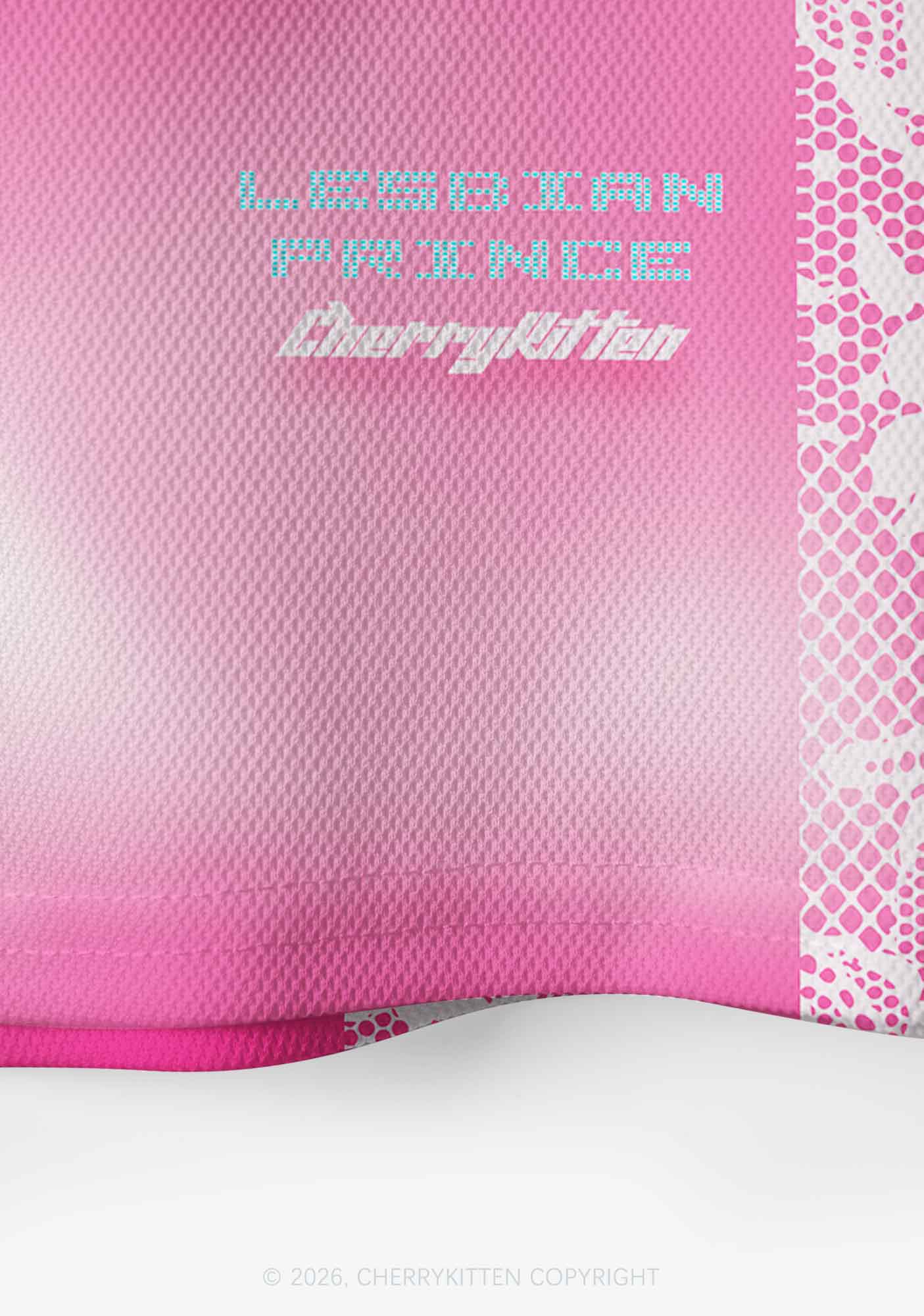 Lesbian Prince Pride Y2K Crop Sport Jersey Shirts Cherrykitten