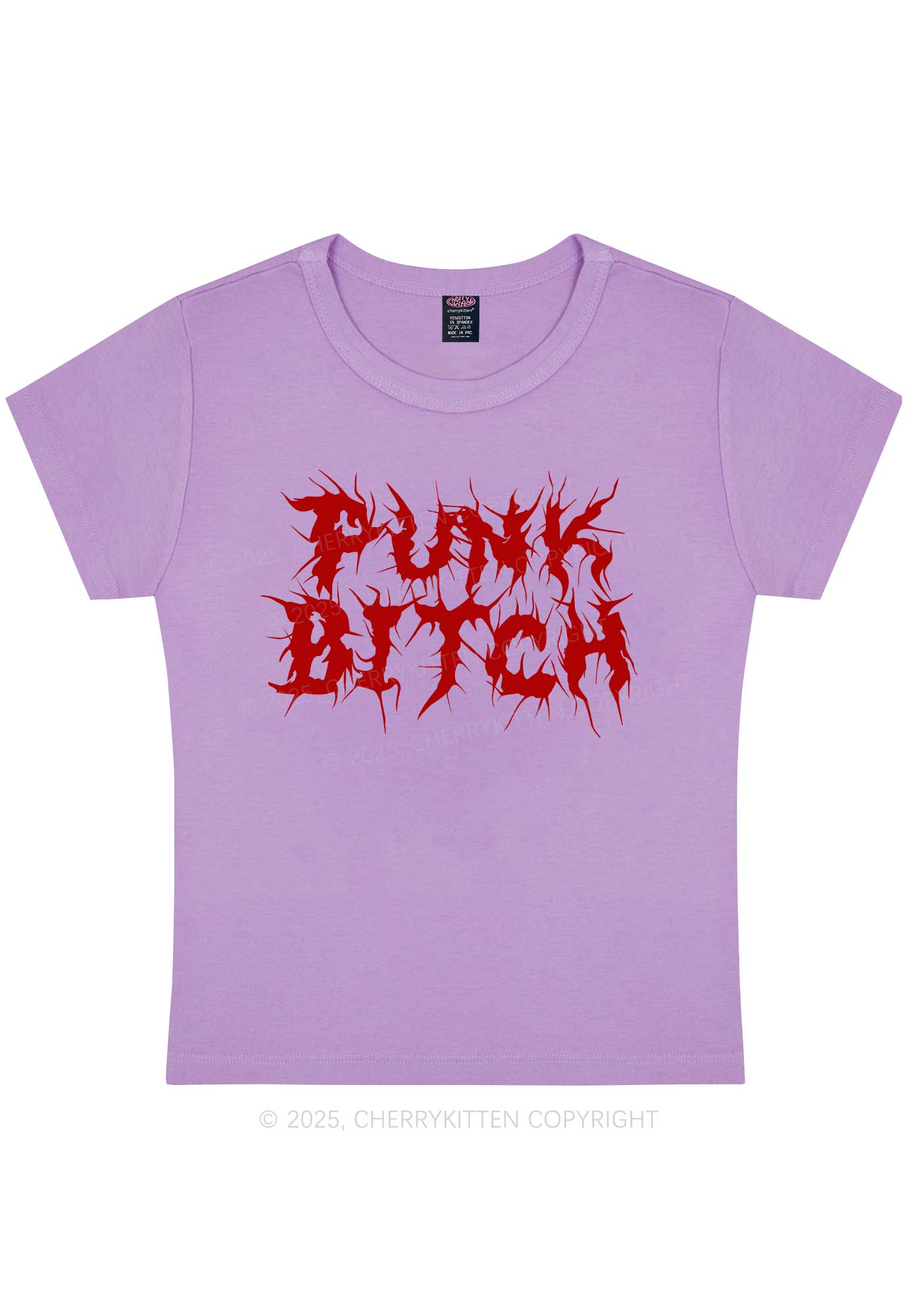 Punk Bxxch Y2K Baby Tee Cherrykitten