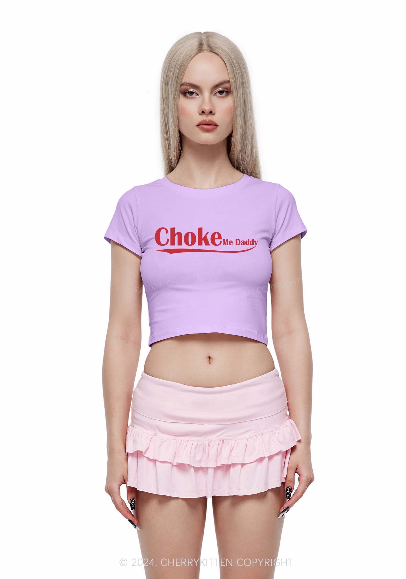 Choke Me Daddy Y2K Baby Tee Cherrykitten