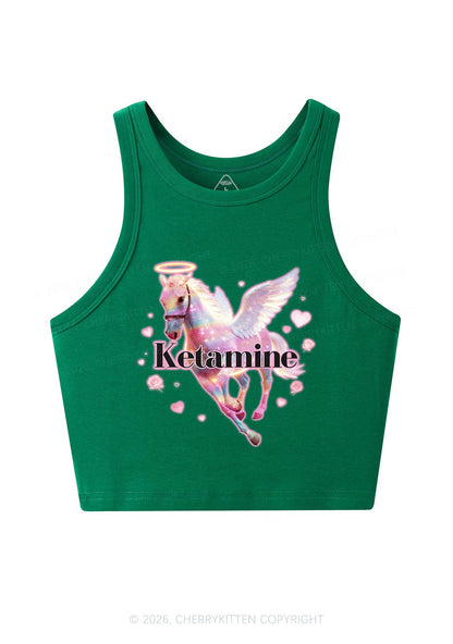 Angel K Horse Valentine's Day Y2K Crop Tank Top Cherrykitten