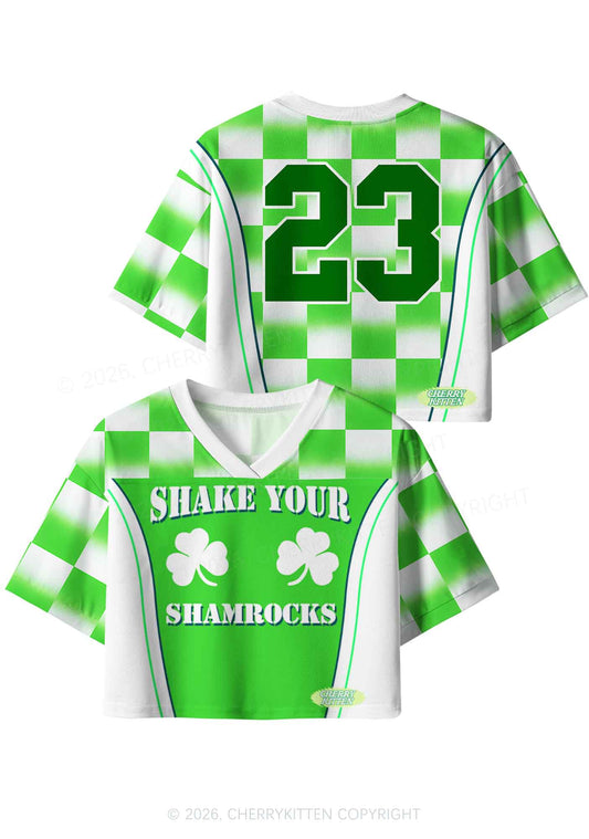 Custom Shake Your Shamrocks St Patricks Y2K Crop Sport Jersey Shirts Cherrykitten