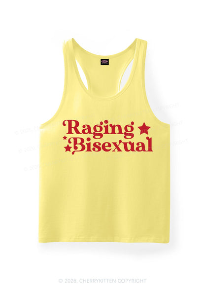 Raging Bisexual Stars Pride Y2K Men Racerback Tank Top Cherrykitten