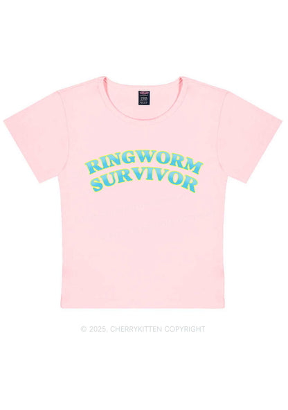 Ringworm Survivor Y2K Baby Tee Cherrykitten