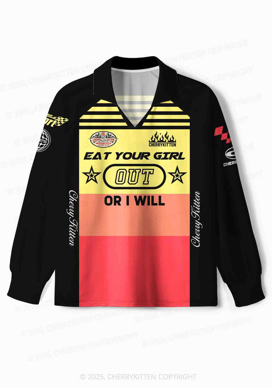 Custom Eat Your Girl Out Y2K Sport Long Sleeve Jersey Shirts Cherrykitten