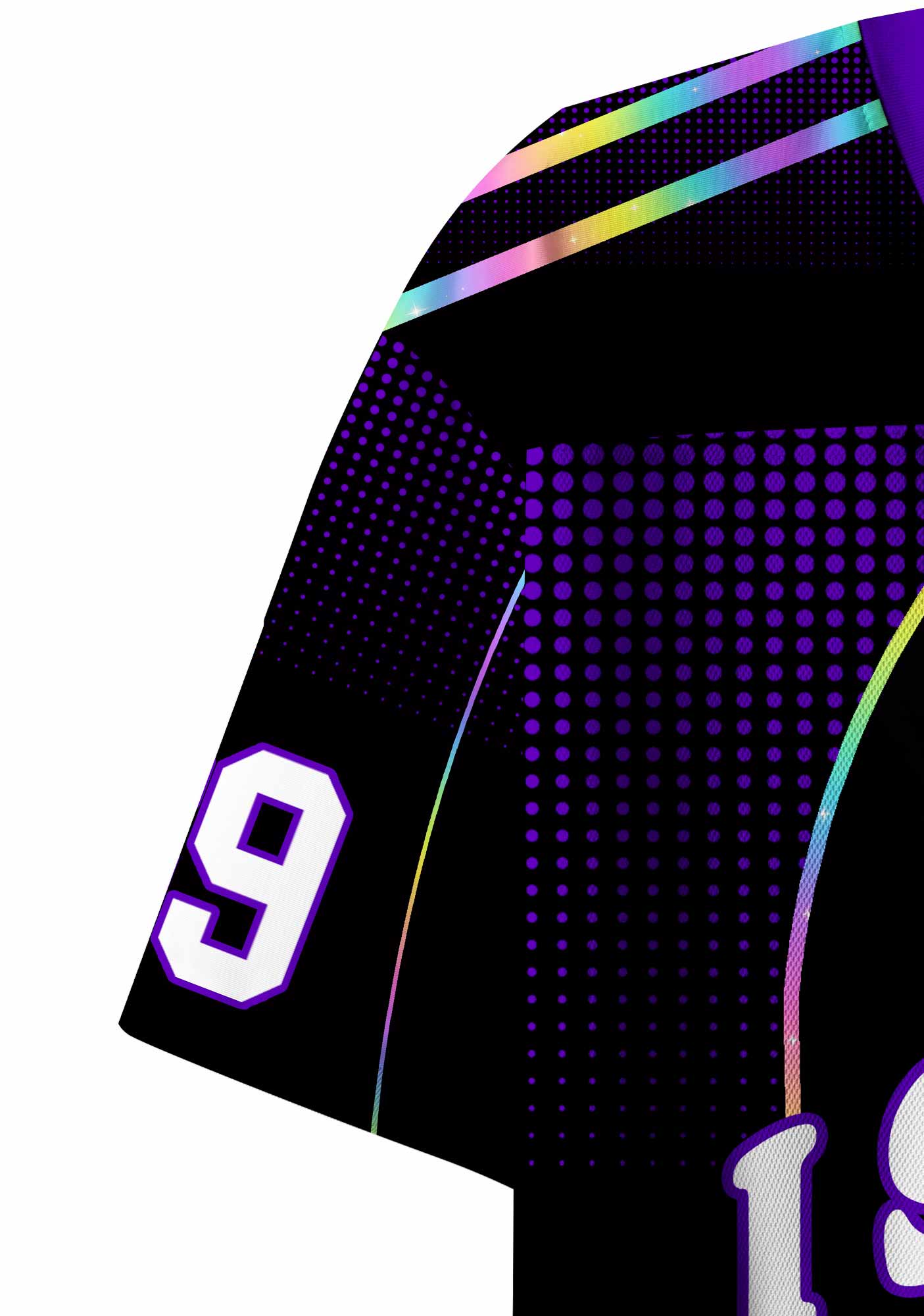 Purple Suffer From Gay Thoughts Pride Y2K Crop Sport Jersey Shirts Cherrykitten