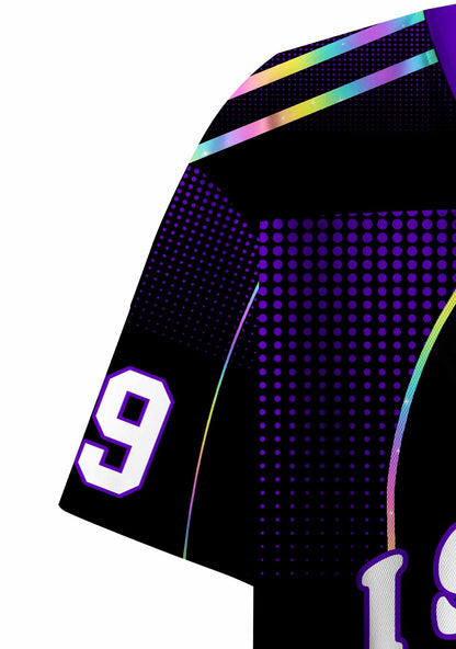 Purple Suffer From Gay Thoughts Pride Y2K Crop Sport Jersey Shirts Cherrykitten