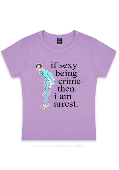 Curvy I Am Arrest Y2K Baby Tee Cherrykitten