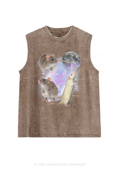 Three Rats Moon Y2K Washed Tank Cherrykitten