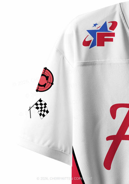 Red Faggot Star Pride Y2K Crop Sport Jersey Shirts Cherrykitten