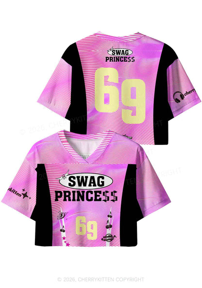 Swag Princess Y2K Crop Sport Jersey Shirts Cherrykitten