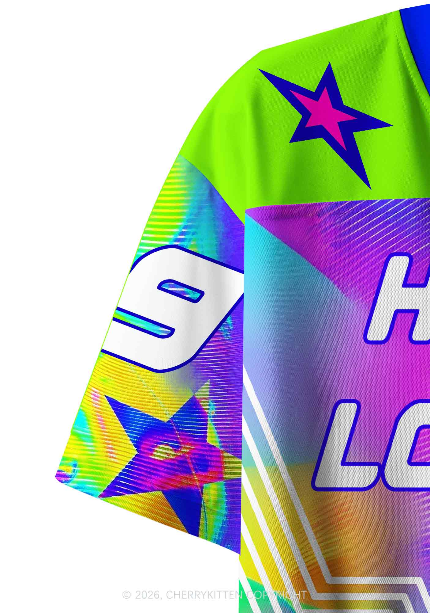 Hot Girls Love Techno Thermal Y2K Crop Sport Jersey Shirts Cherrykitten