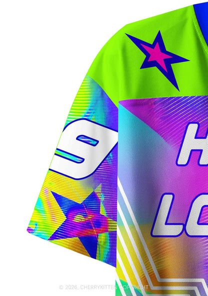 Hot Girls Love Techno Thermal Y2K Crop Sport Jersey Shirts Cherrykitten
