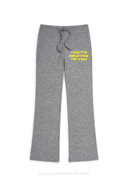 Thats Mr Dyke To You Pride Y2K Low Rise Drawstring Flare Pants Cherrykitten