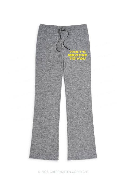 Thats Mr Dyke To You Pride Y2K Low Rise Drawstring Flare Pants Cherrykitten