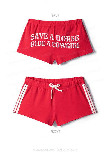 Save A Horse Ride A Cowgirl Y2K Drawstring Mini Shorts Cherrykitten