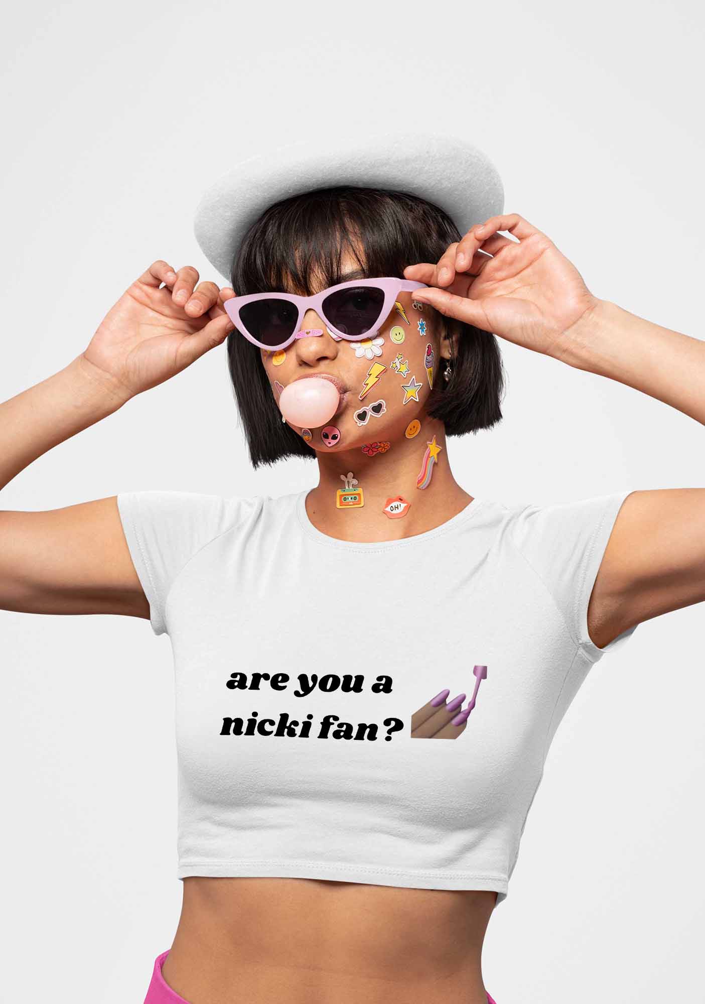 Are You Nicki Fan Y2K Baby Tee Cherrykitten