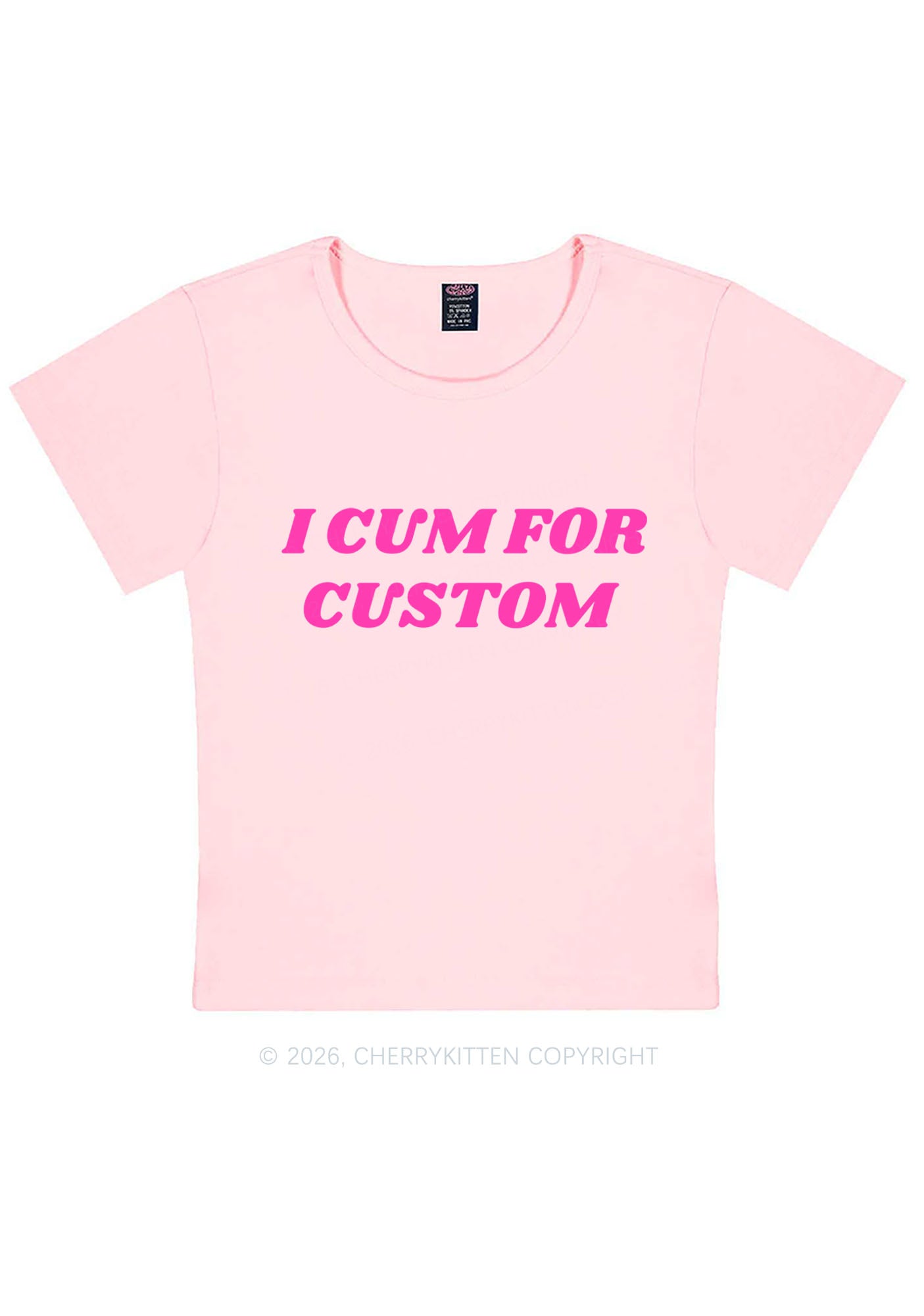 I Cxm For Custom Y2K Baby Tee Cherrykitten