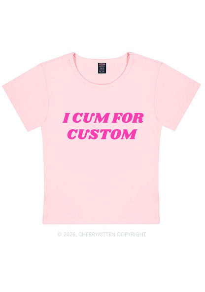 I Cxm For Custom Y2K Baby Tee Cherrykitten