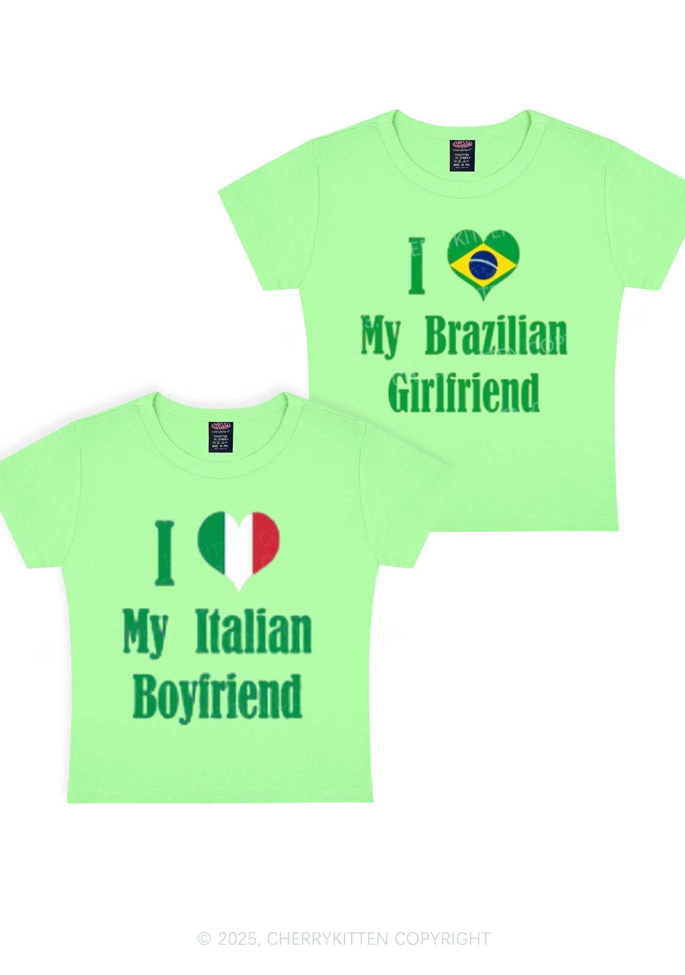 Custom Country Y2K Valentine's Day Baby Tee Cherrykitten