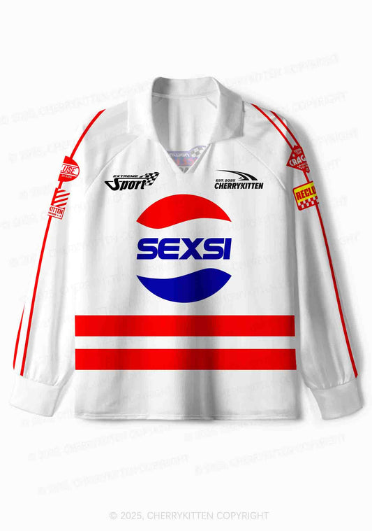 Custom Red Blue Sexsi Y2K Sport Long Sleeve Jersey Shirts Cherrykitten