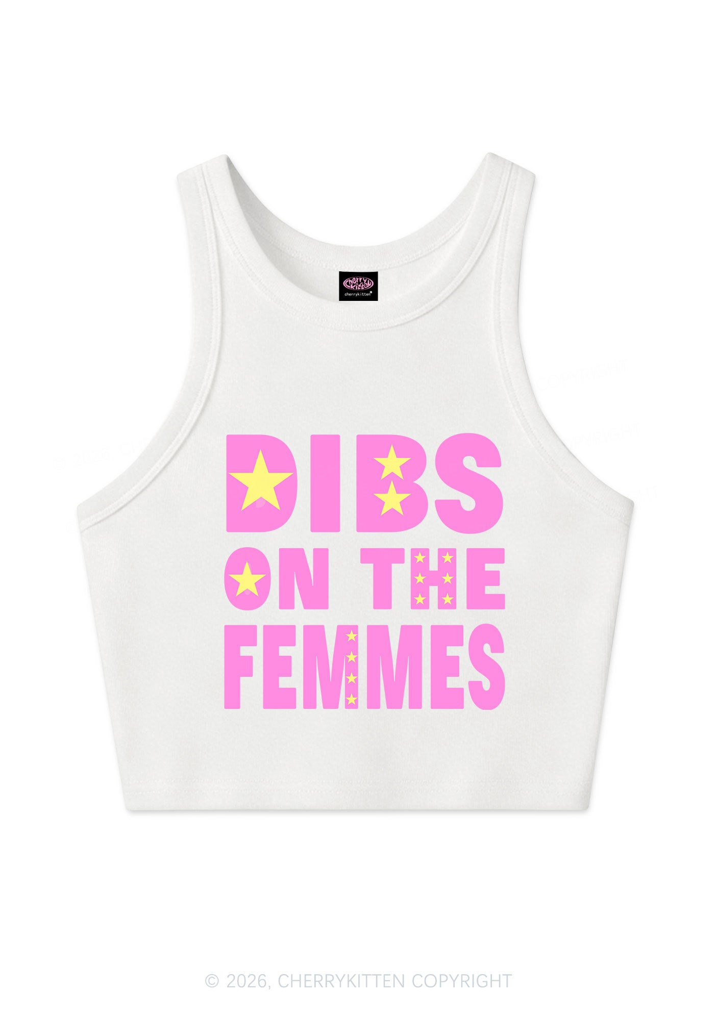 Dibs On The Femmes Pride Y2K Crop Tank Top Cherrykitten