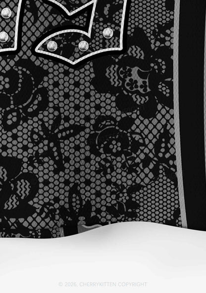 Punk Rivets Dyke Pride Y2K Crop Sport Jersey Shirts Cherrykitten