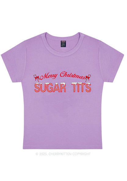 Christmas Sugar Txts Y2K Baby Tee Cherrykitten