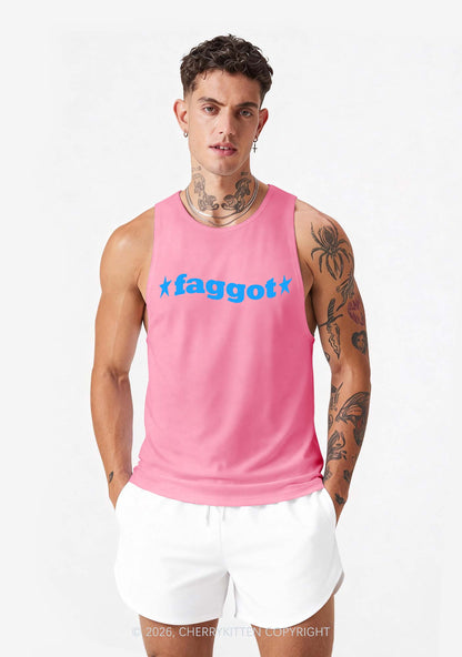Red Faggot Pride Y2K Men Racerback Tank Top Cherrykitten