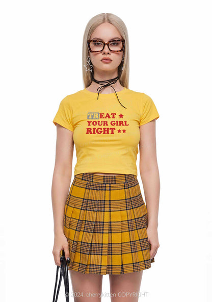 Treat Your Girl Right Y2K Baby Tee Cherrykitten