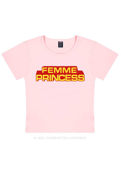 Femme Princess Pride Y2K Baby Tee Cherrykitten