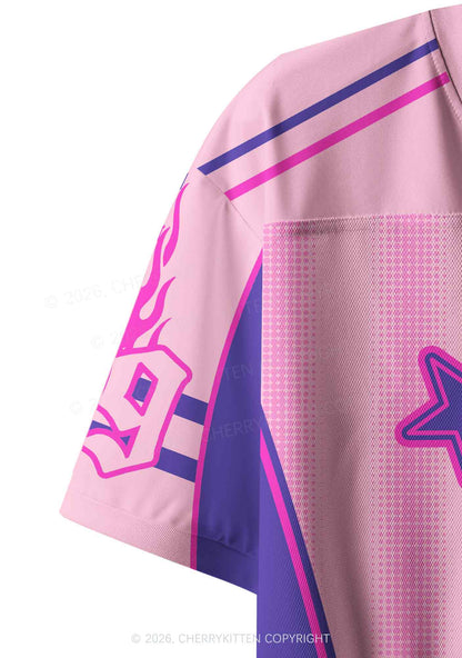 Faggot Purple Star Pride Y2K Crop Sport Jersey Shirts Cherrykitten