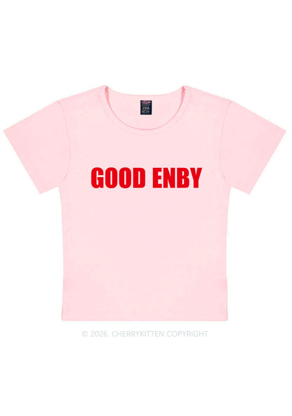 Good Enby Pride Y2K Baby Tee Cherrykitten