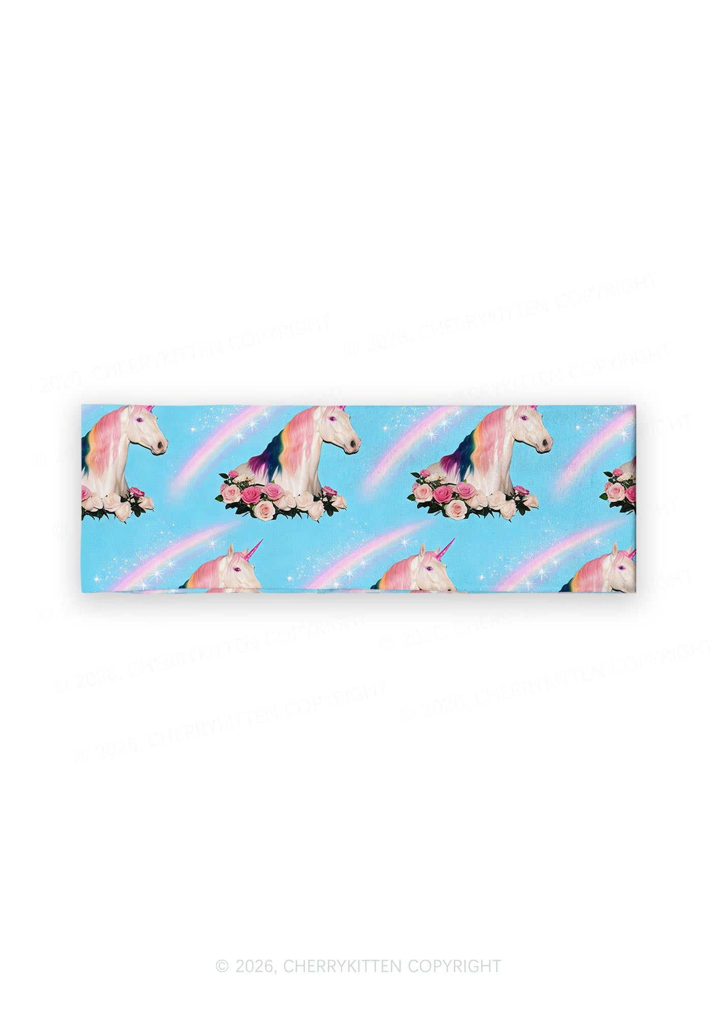 Blue Unicorn Y2K Print Headband Cherrykitten