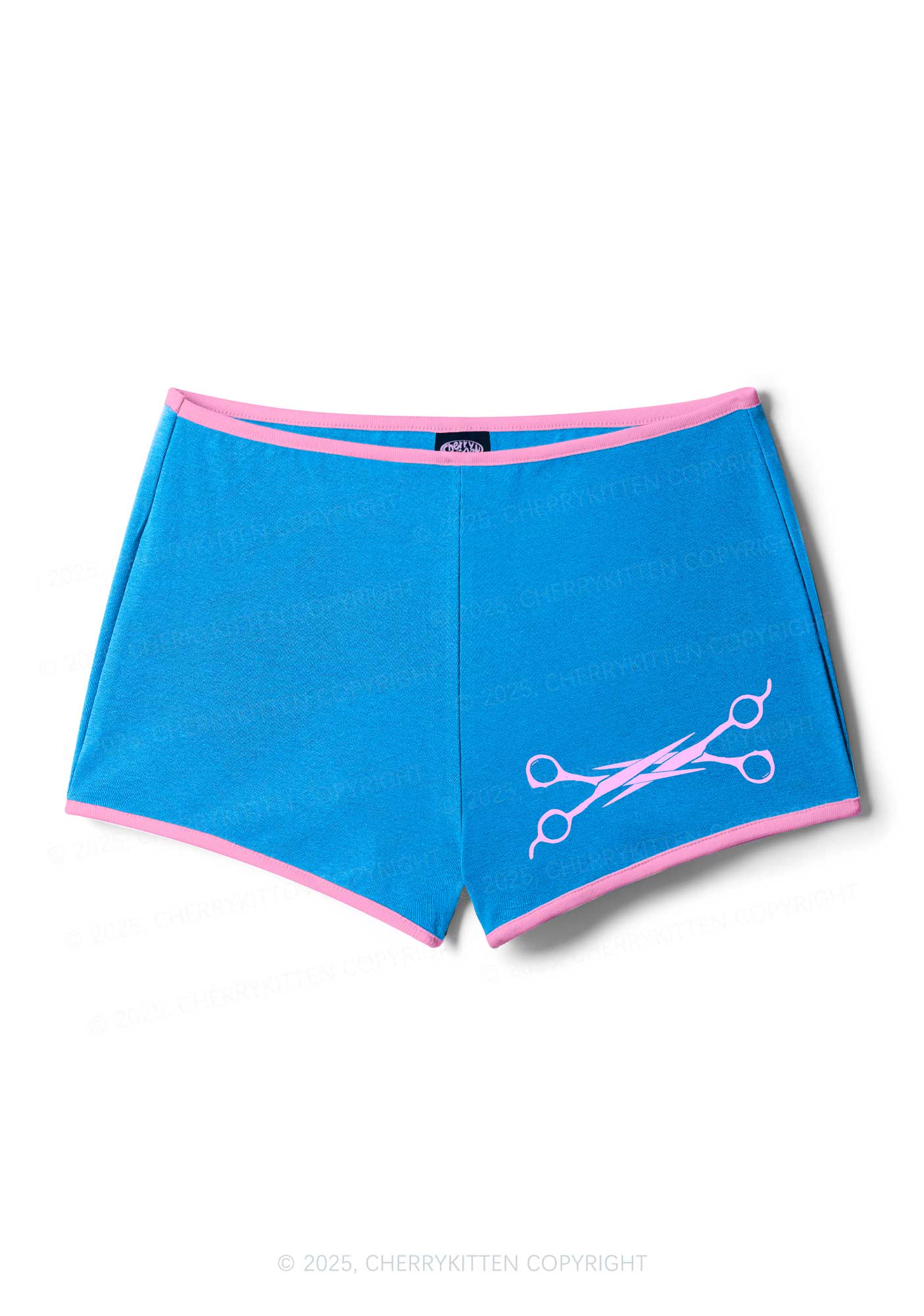 Pink Scissor Pride Y2K Booty Shorts Cherrykitten