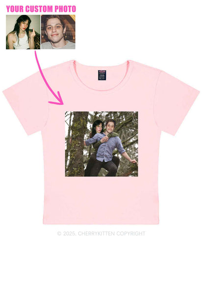 Custom Couple Face Y2K Baby Tee Cherrykitten