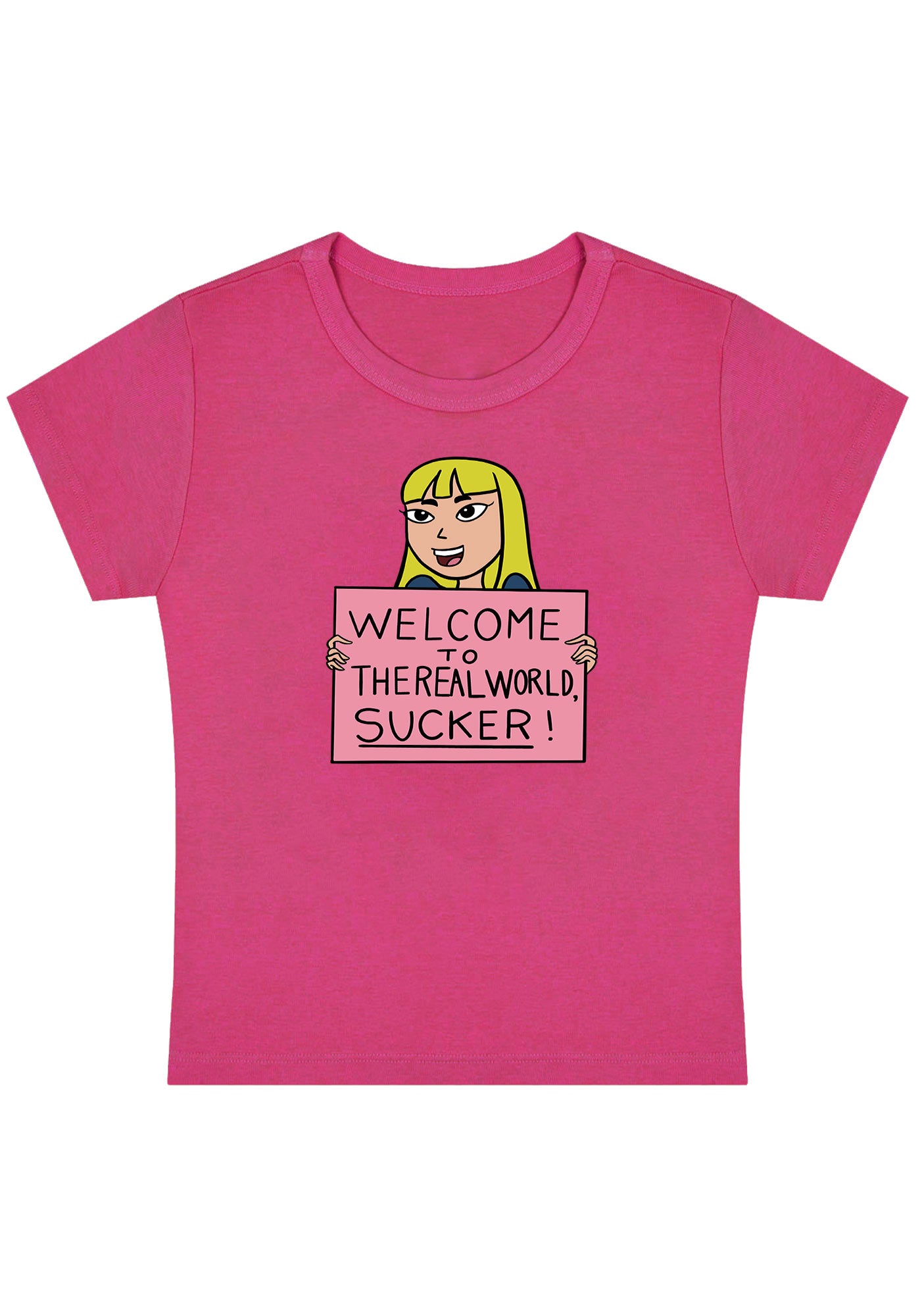 Curvy Welcome To The Real World Baby Tee
