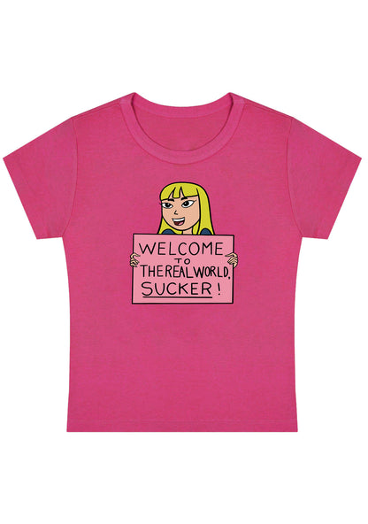 Curvy Welcome To The Real World Baby Tee