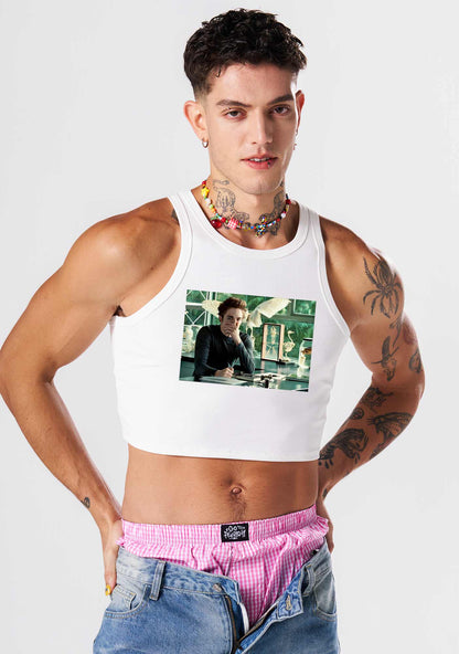 Vampire Boy Y2K Crop Tank Top Cherrykitten