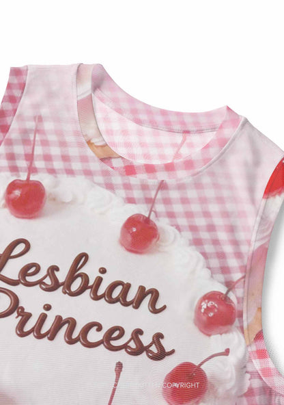 Blush Lesbian Princess Cake Pride Y2K Mesh Muscle Tank Cherrykitten