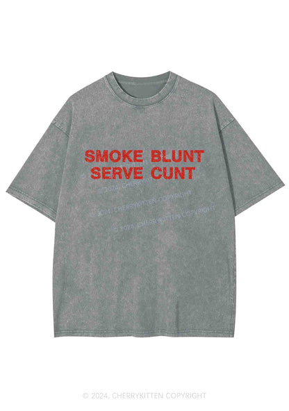 Smoke Blunt Y2K Washed Tee Cherrykitten