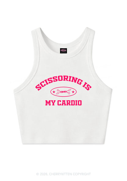 Scissoring Is My Cardio Pride Y2K Crop Tank Top Cherrykitten