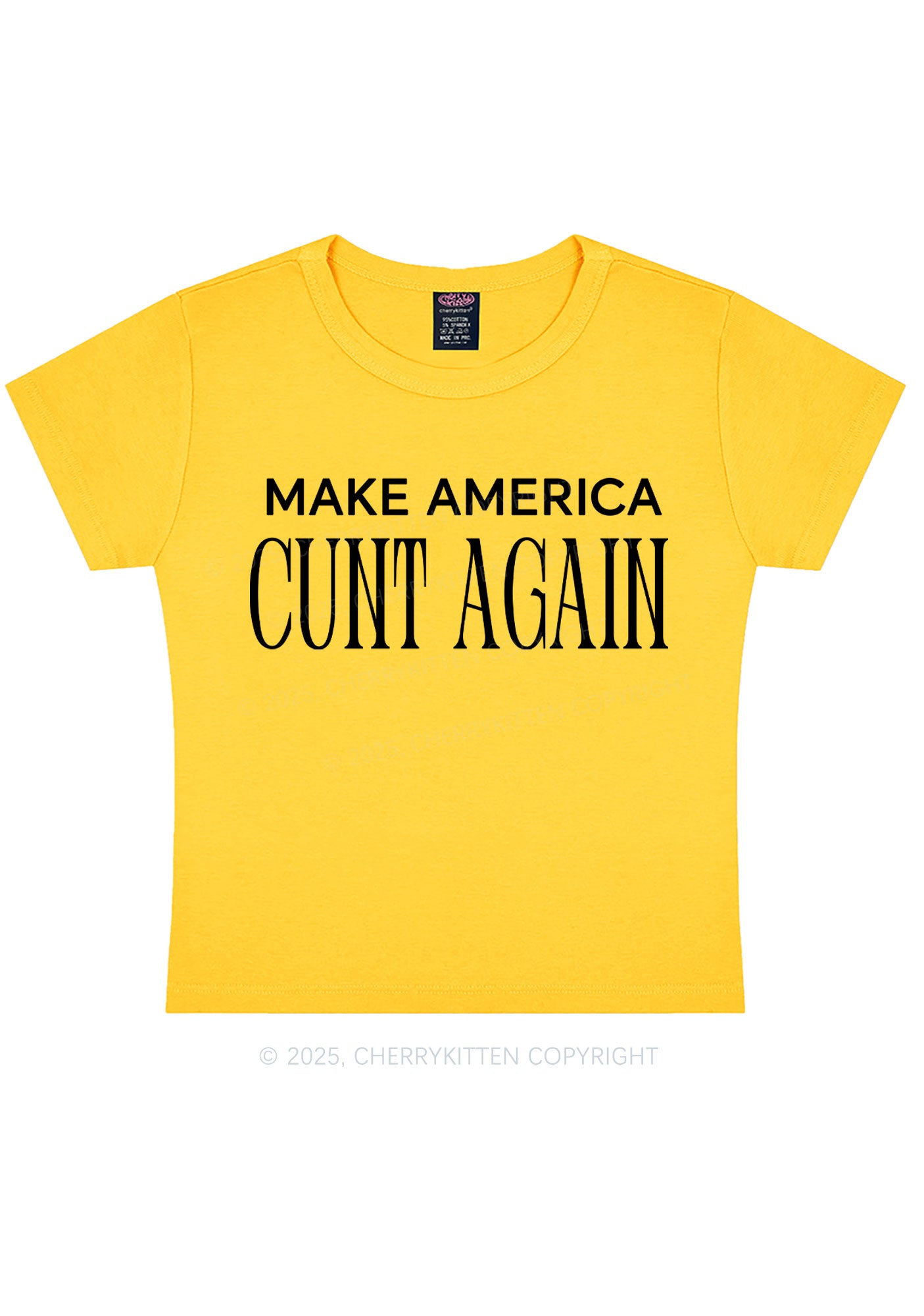 Make America Cxxt Again Y2K Baby Tee Cherrykitten
